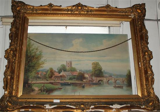 George Whyatt, oil on canvas, Henley on Thames(-)